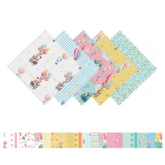 CraftsFabrics 2,5'' x 44'' Floral & Checkered 42Pcs Charm Pack Tissu prédécoupé 100% coton pour quilting, scrapbooking, couture, patchwork